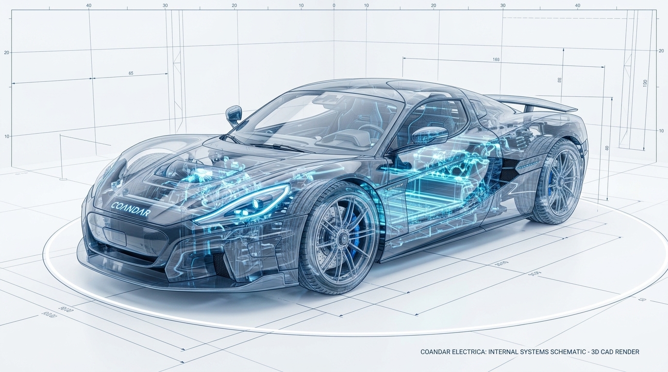 Wireframe CAD Car